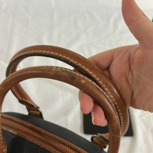 Dooney & Bourke Vintage Norfolk AWL Navy Blue Dome Satchel - Picture 6 of 11
